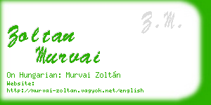 zoltan murvai business card